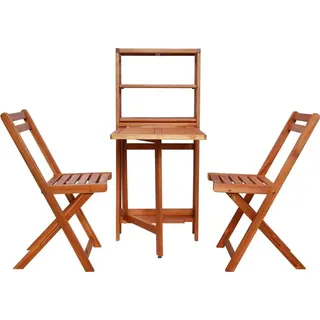 vidaXL Bistroset 3-tlg. braun klappbar