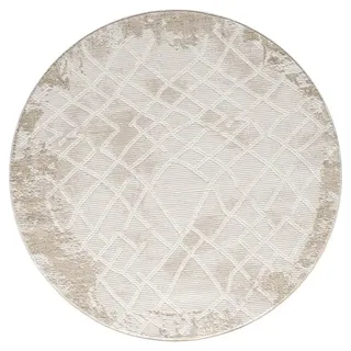 Carpet City »ANTIK215« rund 10 mm Höhe Kurzflor, 3D-Optik, Klassisch-Modern für Wohnzimmer, Schlafzimmer,