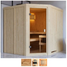 Bild Sauna »Käthe«, ohne Ofen, beige