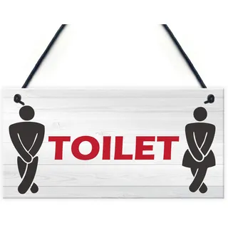 RED OCEAN Retro-WC-Schild, lustiges Vintage-Schild, für Kneipen, Bars, Clubs, Badezimmer, Klo-Tür-Dekor