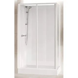 Novellini Media Glass 2P Standard 120x80 Kabine Thermostat Durchsichtig Weiß