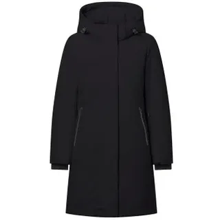 ECOALF für Damen. MCWGAJKGLAMO0255W24-319 Schwarzer Glamour-Mantel (XS), Lässig, Recyceltes Polyester, Nachhaltig