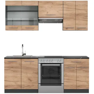 Vicco Küchenzeile Fame-Line 200 cm Grau