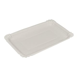 ABENA® Pappteller, Eckig, 13 x 20 cm, Biologisch abbaubare Servierteller für den privaten oder gewerblichen Gebrauch, 1 Karton = 6 Packungen à 250 Stück