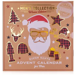 Accentra – Herren Adventskalender Kosmetik mit 24 Pflegeprodukten – Beauty Adventskalender für Männer – Pflege Weihnachtskalender mit Bodylotion, After-Shave, Seife, Duschgel, Bartpflege u.v.m.