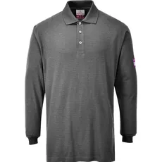 Portwest, Arbeitsjacke, Mens Flame Resistant Anti-Static Long-Sleeved Polo Shirt (L)
