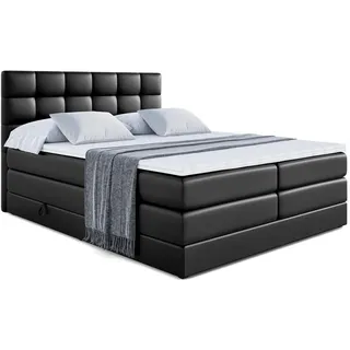 altdecor Brugo King 180 x 200 cm H3/H4 Schwarz Hochglanz