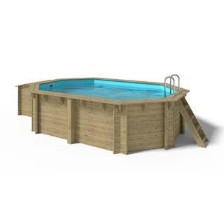 OKU Obermaier GmbH OKU Holzpool EMOTION-FUN oval 486 x 336 x 120 cm