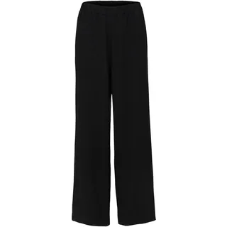 Selected Damen Weit Geschnittene Stoffhose Schlupf Marlene Hose Culotte Palazzo Pants SLFTINNI-Relaxed, Farben:Schwarz-2, Größe:36W / 30L, Z-Länge:L30