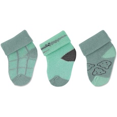 Sterntaler Baby Jungen Baby Socken Erstlingssocken 3er Pack Krokodil - Socken Baby, Babysöckchen, Babysocken - aus Baumwolle - grün,