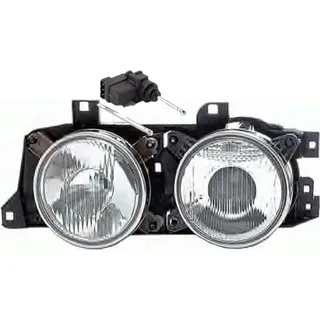Johns, Scheinwerfer Haupt passend für BMW 5er E34 88-95 Super-DE H1 Links m. Stellmotor 67168353887 63121391597 1378361 1390289 1391597 63121378361 63