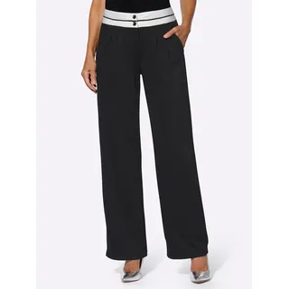 Classic Basics Bundfaltenhose, schwarz