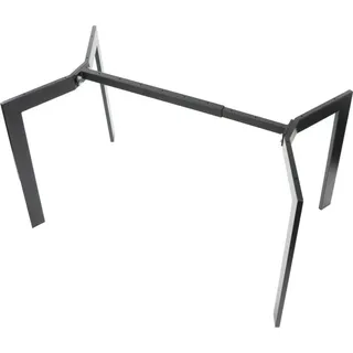 Rechteckiger Tischgestell aus Metall NY-HF05RB/B, für Büro, Hotel, Restaurant, längenverstellbar, Maße 105,5-145,5x78x72,5 cm, schwarze Farbe - Schwarz
