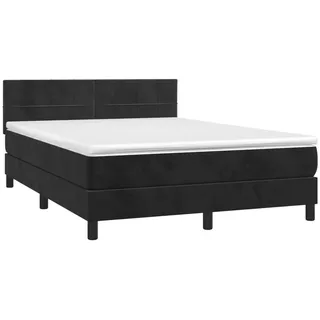 vidaXL Boxspringbett 140 x 200 cm Schwarz