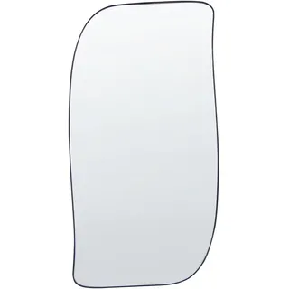 Beliani Wandspiegel Metall schwarz asymmetisch 37/70 cm Montclus , Schwarz , Freiform , 37x70x2 cm , Spiegel, Wandspiegel