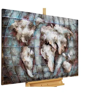 Kunstloft Metallbild Blau 100/70 cm , Metall , 6.8x70 cm , Bilder & Rahmen, Bilder, Holz & Metallbilder