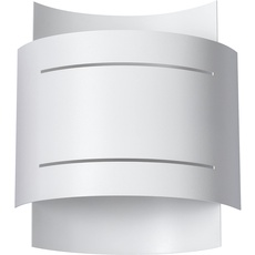 MiaLux Wandleuchte IRENE mit Perforation Double Source Wandbeleuchtung Stahllampe LED Birne Minimalistisches Modernes Design Farbe Weiß 21x8,5x23 cm
