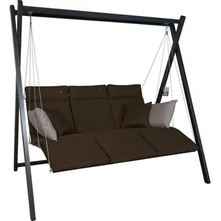 Angerer Hollywoodschaukel Relax Braun 3-Sitzer