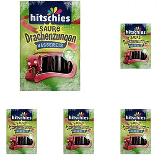 Hitschies Saure Drachenzungen Wassereis, 10 x 40ml (Packung mit 5)