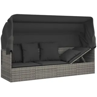 vidaXL Outdoor-Loungebett 65 x 203 x 127 cm Grau