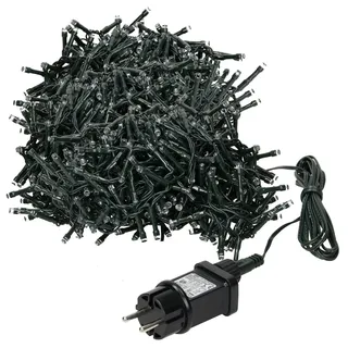 ECD Germany LED-Lichterkette Cluster 8 m Grün