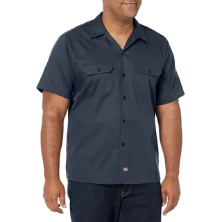 Dickies Herren Arbeitshemd Flex Kurzarm Slim Fit-P Hemd mit Button-Down-Kragen, Charcoal V1, XL