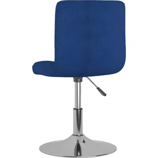 vidaXL Esszimmerstuhl Drehbar Blau Stoff - Blau