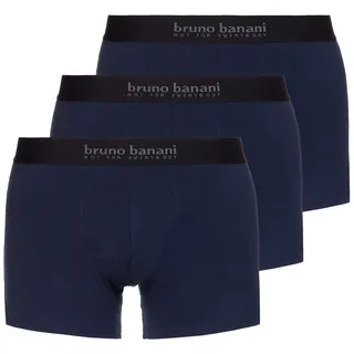 Bruno Banani Herren Short 3er Pack Energy Cotton Boxershorts, 3per Pack Blau (Navy 1302), Large (Herstellergröße: L)
