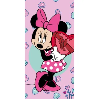 Disney Minnie Mouse Duschtuch Strandtuch Badetuch pink 70 x 140 cm