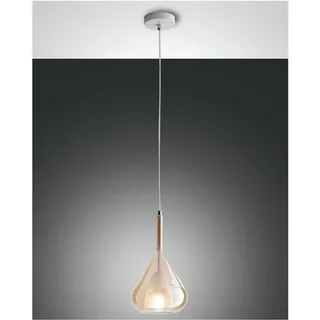 Fabas Luce No. 3481-40-125 1-flammig 20 cm rund/beige/Glas/Metall