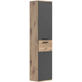 xonox.home Mason Hochschrank 37 x 152 x 24 cm Basalt Grau Holz