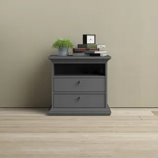 Home Affaire »Paris Nachtkommode, Nachtschrank, Beistelltisch« mit 2 Schubladen, 1 offenes Fach, Breite 63 cm, Höhe 59 cm