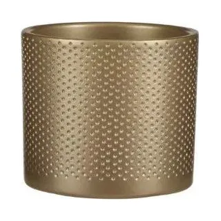 Era Topf rund Gold Relief H12,5 x D13,5 cm Stein Innentopf Mica Decorations - Gold