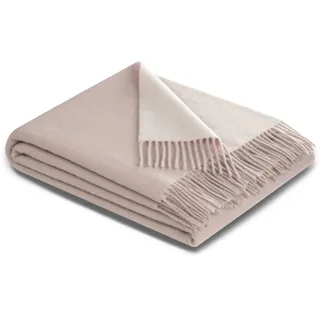 Biederlack Kuscheldecke Cashmere 150 x 200 cm Mischgewebe Beige Ecru