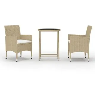 vidaXL Bistroset 3-tlg. beige