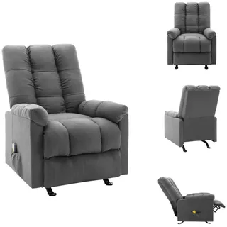 vidaXL Massagesessel Hellgrau Stoff -  Massagesessel - Grau