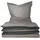 Doubleface Unifarben Grau/Schwarz 135 x 200 cm + 80 x 80 cm