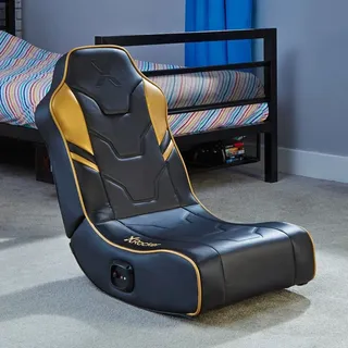X Rocker 5132201 Videospiel-Stuhl Konsolen-Gamingstuhl Gepolsterter Sitz Schwarz, Gold