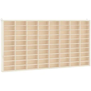 vidaXL Wandregal mit 80 Fächern 80/4,5/40,5 cm aus Holz Max. Belastbarkeit 20 Kg , Braun , Strukturbuche , Rechteckig , 80x40.5x4.5 cm , Wohnzimmer, Regale, Wandregale