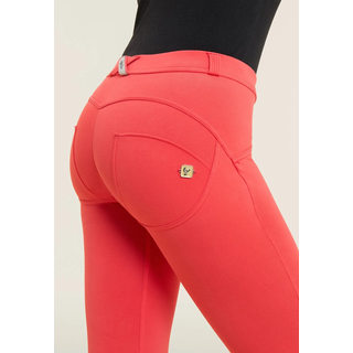 Leggings FREDDY "WRUP4 SUPERSKINNY", Damen, Gr. S, N-Gr, rot, Jersey, Obermaterial: 81% Baumwolle, 19% Elasthan, unifarben, skinny fit knöchellang, Hosen Leggings, mit Lifting & Shaping Effekt, 7/8-Länge
