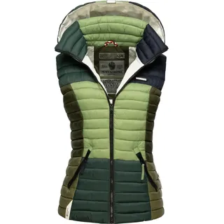Steppweste NAVAHOO "Steppweste Shadaa Multikulti", Damen, Gr. S, bunt (multicolour grün forest), Obermaterial: 100% Nylon NY.   100% Polyester PES., Westen Steppweste