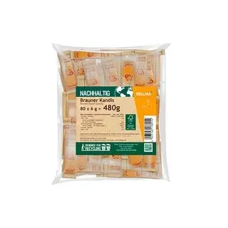 HELLMA Brauner Kandis  Zuckersticks, 80x 6,0 g