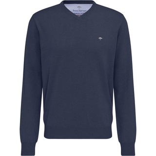 FYNCH-HATTON Pullover mit V-Ausschnitt, Dunkelblau, L