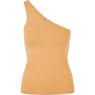 URBAN CLASSICS Ladies Asymmetric Top - Orange, - XS