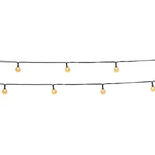 LUMI JARDIN Solar-Lichterkette, 20 glitzernde Kugeln, LED, warmweiß, 5,8 m
