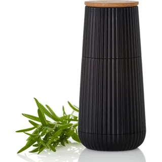 AdHoc MP151 manuelle Salzmühle oder  Pfeffermühle Scape Black, Kunststoff | Eichenholz