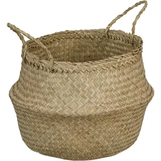 Seegras-Korb mit Henkeln Ø 35 cm x 30/40 cm Natur