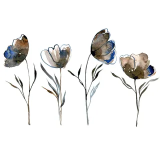 queence Leinwandbild »Blumen«, Kunst-Blumen-Blumenbilder, Premium-Leinwandstoff, Handarbeit aus Deutschland, bunt