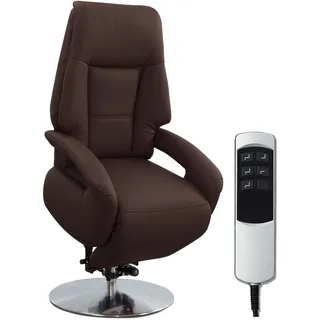 Cavadore Relaxsessel Edinburgh Leder 74 x 114 x 77 cm Braun elektrisch verstellbar