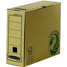 Bankers Box by Fellowes Earth Archiv-Ablagebox, A4, Einsteckdeckel zum Verschließen, aus Recycling- und FSC-zertifiziertem Papier, 20 Stück